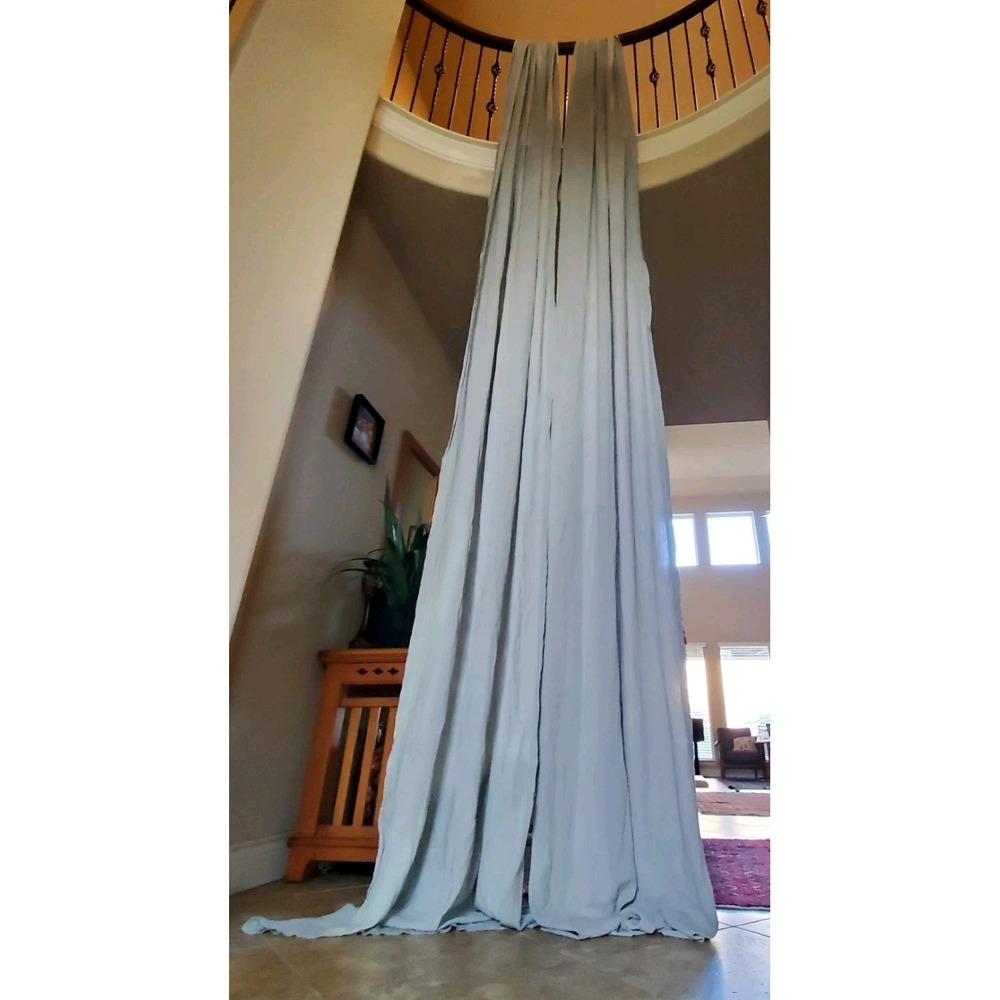 2 Croscill Home Fashions Light Sage Green Drapes 41x180 Light Filtering RN 21857